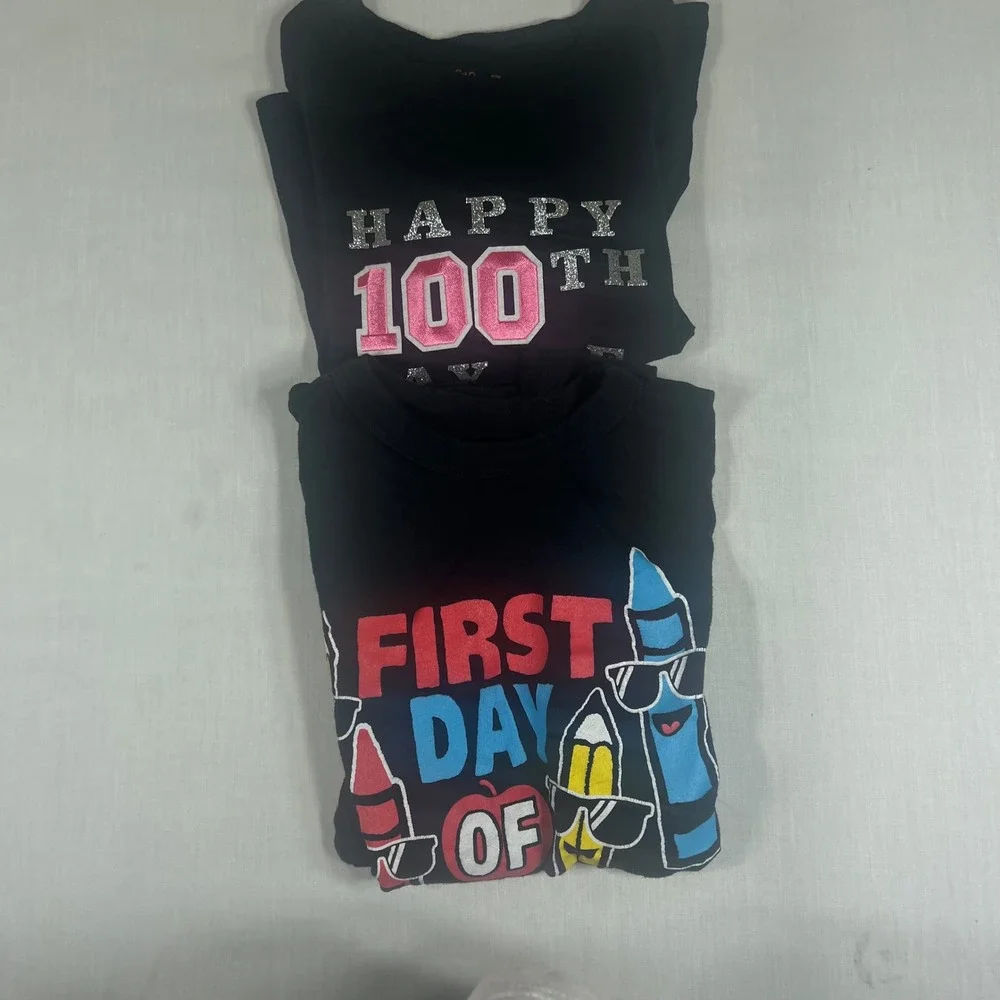 Kids School Shirt Bundle First Day of Kindergarten 100th Day Cat & Jack Place